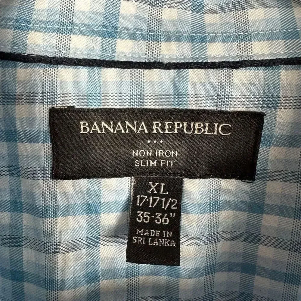 Banana Republic XL Non Iron Slim Fit Mens Shirt
